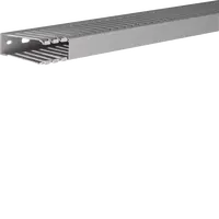 Slotted panel trunking made of PVC DNG 75x25mm stone grey