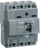 Moulded Case Circuit Breaker h3 x160 TM ADJ 4P4D N0-100% 160A 25kA CTC