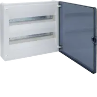 Small distributor,golf,surface,2row,IP40,36M,MS-terminal,ANZ,N+PE,transpare door