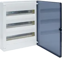 Small distributor,golf,surface,3row,IP40,54M,MS-terminal,ANZ,N+PE,transpare door