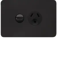 Allure Single GPO 10A with round Earth MB