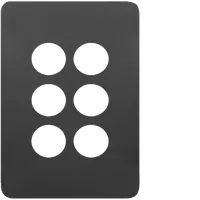 Allure 6 Gang Switch Plate MB