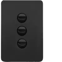 Allure 3 Gang Switch Plate cw mechs MB