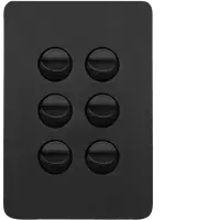 Allure 6 Gang Switch Plate cw mechs MB