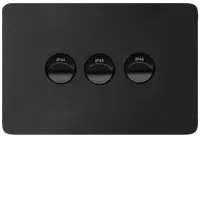 Allure 3 Gang IP44 Plate Horiz MB