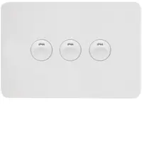 Allure 3 Gang IP44 Plate Horiz MW