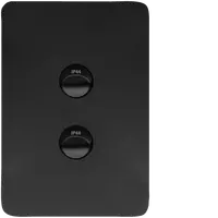 Allure 2 Gang IP44 Plate Vert MB