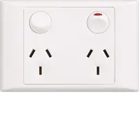 Premiere 10A horz twin GPO