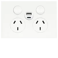 UNI. Twin Socket  + USB A+C  MW