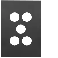 FIN 5 Gang Switch Plate MB