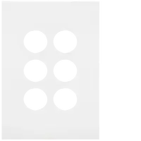 FIN 6 Gang Switch Plate MW