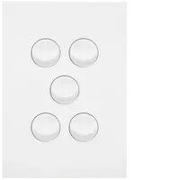 FIN 5 Gang Switch Plate cw mechs MW