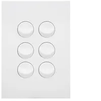FIN 6 Gang Switch Plate cw mechs MW