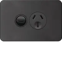 Silhouette 15A socket Horz + shutter MB