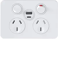 SIL. Twin Socket  + USB A+C