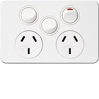 Silhouette 10A twin socket Horz + mech