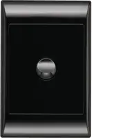 große Plate Vertical Switch 1 Gang Black