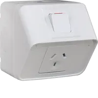 Socket IP53 single horizontal 10A