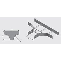 N3T4504H NEMA 3 Cable Ladder Tee HDG