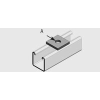 E1064 M12 Flat Plate Fitting HDG