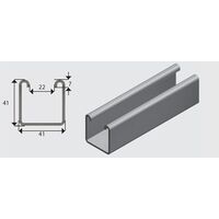 E1000 41x41mm Channel/Strut HDG