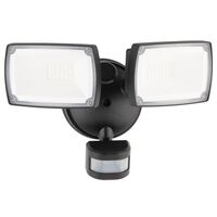 Onyx Twin Head LED Security Flood Light with PIR Sensor
