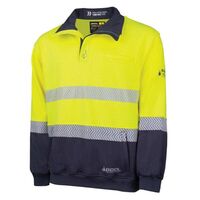 Arc flash Two Tone Water Repellent Fleece Jumper HRC2 10.6cal/cm2 – Bool [ ARC-FLEECE2-B-BW2350T1-YN-3XL ]