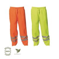 Recycled Hi-Vis Taped Rain Pants – WS Workwear [ PANTS-W-WS0968309-O-2XL ]