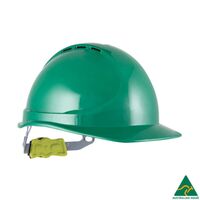 Vented Type 1 Hard Hat with Ratchet Harness – Force360 [ HELMET-F-HPFPRGTE01-GRN ]