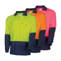 Recycled Long Sleeve Hi-vis Polo Shirt – Bool [ POLO-B-TS2425-ON-L ]