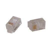 RJ MODULAR PLUG [10] PACK 4P4C FLAT MULTISTRAND