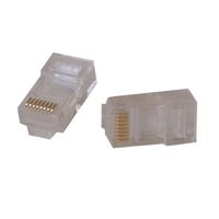 RJ MODULAR PLUG [10] PACK 8P8C FLAT MULTISTRAND
