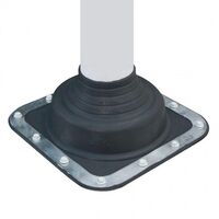 FLASHING #0, 0-35mm PIPE 100 x 100mm BASE, BLACK PREM