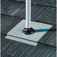 FLASHING, 0-30mm PIPE 410 x 490mm BASE, BLACK NULEAD