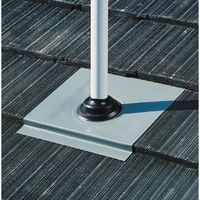 FLASHING, 12-70mm PIPE 410 x 490mm BASE, BLACK NULEAD