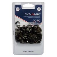 CAGE NUT, BLACK, M6 [25] PACK