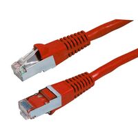 PATCH CORD, CAT6A, SFTP RED, 0.75m