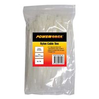 CABLE TIE, NYLON - NATURAL 200mm x 7.6mm [100] PACK