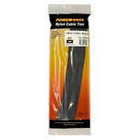CABLE TIE, NYLON - BLACK UV 250mm x 4.8mm [100] PACK