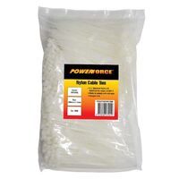 CABLE TIE, NYLON - NATURAL 380mm x 7.6mm [1000] PACK