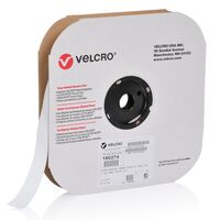 VELCRO LOOP, PS 0172 WHITE ULTRA THIN 25mm x 45.6m ROLL