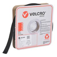 VELCRO HOOK, PS 0119 BLACK 25mm x 25m ROLL
