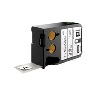 LABEL, PRE-SIZED POLYESTER BLACK ON WHITE 25 x 25mm [250]