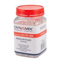 RJ MODULAR PLUG, 6P6C, SOLID AND STRANDED [200] JAR