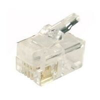 RJ MODULAR PLUG, 4P4C MULTISTRAND, [20] PACK
