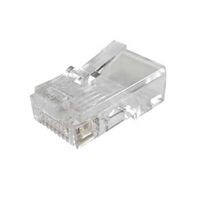 RJ MODULAR PLUG, 8P8C ROUND SOLID, [20] PACK