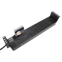 POWER RAIL, 10A, 10 OUTLET 2RU, MCB, HORIZONTAL