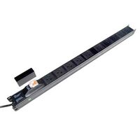 POWER RAIL, 10A, 20 OUTLET 15A PLUG, MCB, VERTICAL