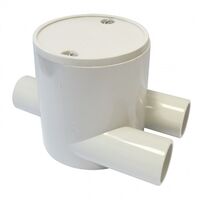 JUNCTION BOX PVC 20mm, 3 WAY TANGENTIAL Y DEEP GREY (10)