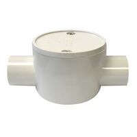 JUNCTION BOX PVC 25mm, 2 WAY SHALLOW GREY (10)